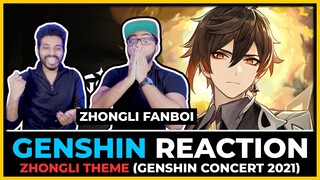 GENSHIN IMPACT ZHONGLI FANBOY REACTS TO ZHONGLI THEME (REX INCOGNITO) GENSHIN CONCERT 2021 REACTION