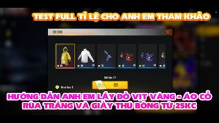 FREE FIRE | HƯỚNG DẪN ANH EM LẤY ĐỒ VỊT VÀNG - ÁO CỔ RÙA TRẮNG QUAY LẠI VÀ GIẦY THÚ BÔNG TỪ 25KC