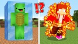 How Mikey and JJ Survive the Cold and Heat in Minecraft Challenge Temperature (Maizen Mazien Mizen)
