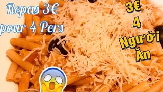 Pâtes Italien - Recette Macaroni à la Bolonaise| Bữa ăn 3€ cho 4 người ăn ở Pháp |Gerardo France
