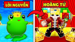 TÔ GÀ EM BÉ TỪ CON ẾCH BỊ DÍNH LỜI NGUYỀN TRỞ THÀNH HOÀNG TỬ TRONG MINECRAFT* TÔ GÀ HOÀNG TỬ ẾCH