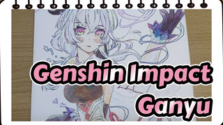 Genshin Impact / Ganyu 5 / Lukisan yang Digambar Sendiri