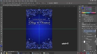 BLUE THEME INVITATION CARD IN PHOTOSHOP CS6