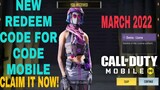 *March 2022* Call Of Duty Mobile New Redeem Code | Cod Mobile Redeem Code