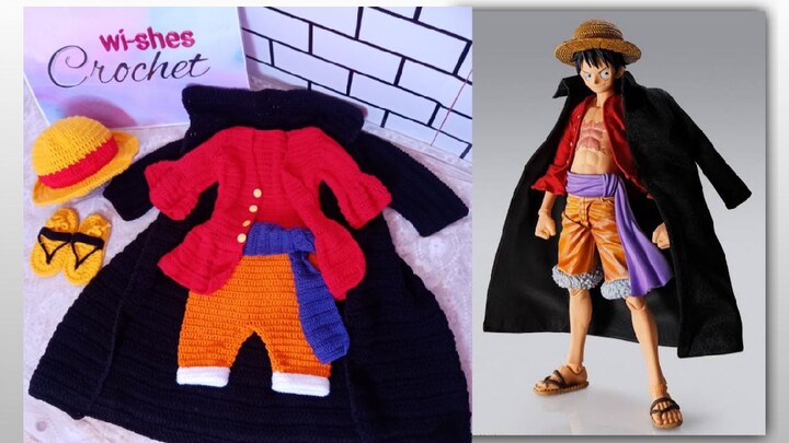One Piece Luffy crochet costume