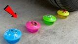 Eksperimen Mobil VS Slime Cup - Menghancurkan Hal Renyah & Lembut Dengan Roda Mobil!
