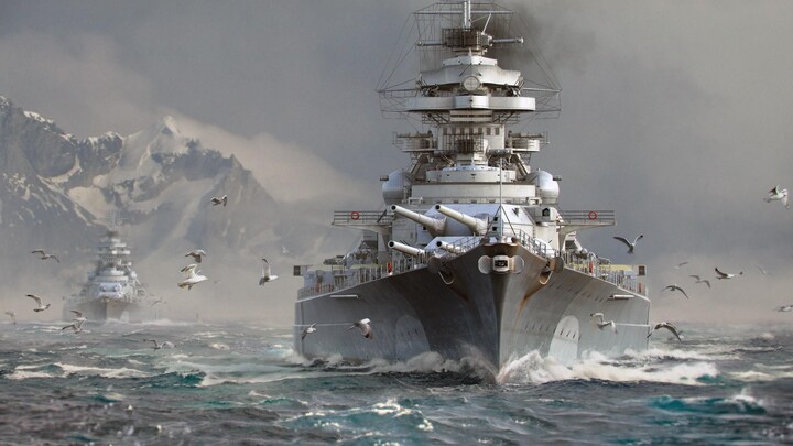 [World of Warships] Menggunakan game untuk memulihkan pertempuran puncak Bismarck (cuplikan film mik