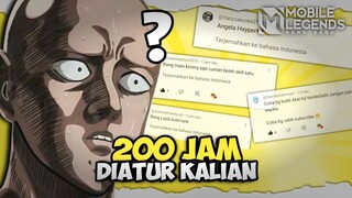 200 Jam Namatin Mobile Legends tapi Diatur Kalian