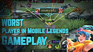 WORST Player in Mobile Legends | RANKED Gameplay