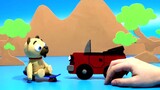 Dog loves cars Stop motion cartoon for children - BabyClay