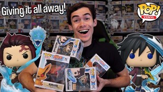 Giving All The Funko Pops Away! | Demon Slayer | Naruto | My Hero Academia