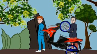 Benerin motor Animasi Lucu