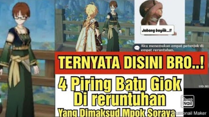 Quest Harta Hilang - Treasure Lost Treasure Found | Lokasi 4 Piring Batu Giok Di Genshin Impact