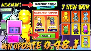 NEW BIG UPDATE 0.48.1! MAP BARU ABDUCTION AVENUE, 7 SKIN BARU, 2 SKIN GRATIS - Stumble Guys