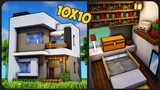 Cara Membuat Rumah Modern Kecil & Simple 10x10 ! || Minecraft Modern Pt.76