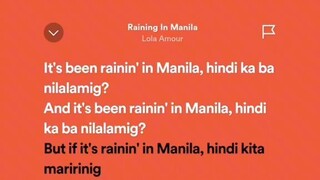 Raining in manila lyrics -  Lola amour