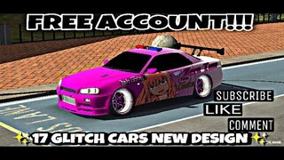|| Free Account Giveaway || 17 Glitch Cars New Design || Car Parking Multiplayer 4.8.4.2