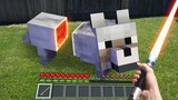 Minecraft in real life POV - MINECRAFT WOLF | Realistic Minecraft Texture Pack (POV Live Action)