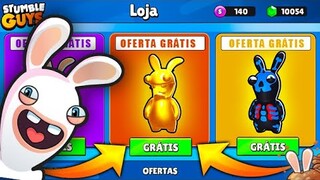 NOVO EVENTO  DO COELHO RABBIDS NO STUMBLE GUYS COM SKINS GRÁTIS