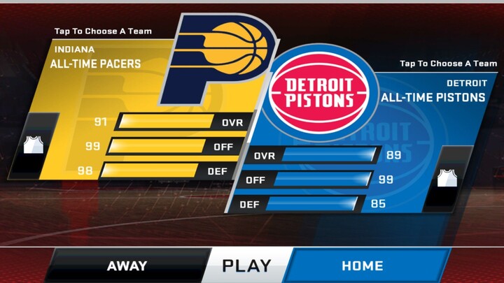 2K20 Playoffs All Time Pistons vs All Time Pacers Game 1