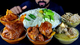 SPICY MUTTON ROGAN JOSH, MUTTON KORMA, RICE, LEMON, CHILI and SALAD MUKBANG ASMR EATING| #LiveToEATT