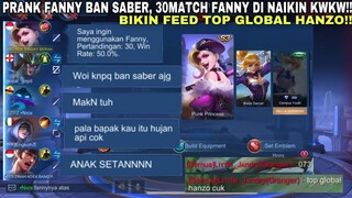 PALA BPK KAU HUJAN API KWKW!! BAN SABER, 30 MATCH FANNY DI UP TEMAN FIRST PICK!! PRANK FANNY NGESOT