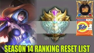 SEASON 14 RANKING RESET | Goodbye Season 14, Hello Season 15 | Mobile Legends: Bang Bang!