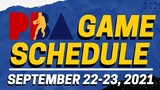 PBA GAME SCHEDULE SEPTEMBER 22 TO SEPTEMBER 23, 2021 | 2021 PBA PHILIPPINE CUP