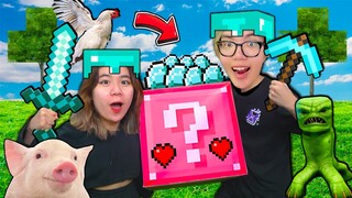 PHONG CẬN SAMMY ĐẬP LUCKY BLOCK MÀU HỒNG TÌNH YÊU NGOÀI ĐỜI THẬT VÀ CÁI KẾT | MINECRAFT REAL LIFE