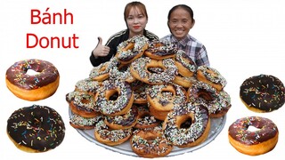 Bà Tân Vlog - Làm Mâm Bánh DONUT Socola Siêu To Khổng Lồ | cake donut