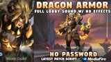 Masha Epic Skin Script No Password | Masha Dragon Armor Skin Script | Mobile Legends