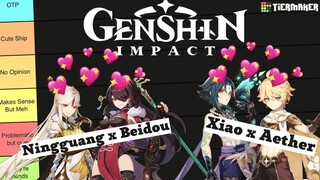 RANKING Genshin Impact SHIPS (Straight & Not Straight Couples)