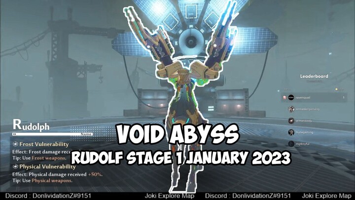 Void Abyss Jan 2023 Stage 1 Rudolph [ Tower of Fantasy]
