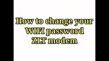 How to change your Wi-Fi password (ZLT)