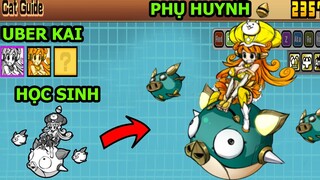 The Battle Cats - UBER MẠNH NHẤT KAI TIẾN HÓA HỌC SINH THÀNH PHỤ HUYNH SEXY TOP GAME THÀNH EJ