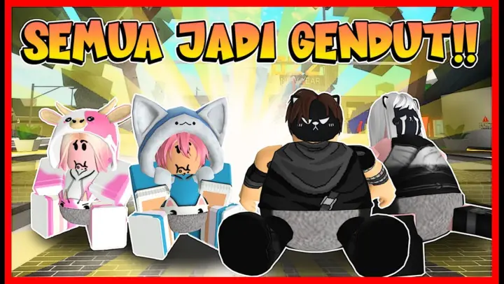 KEBANYAKAN MAKAN !! ATUN & MOMON & WAYAW BERSAUDARA JADI GENDUT !! Feat @MOOMOO Roblox RolePlay