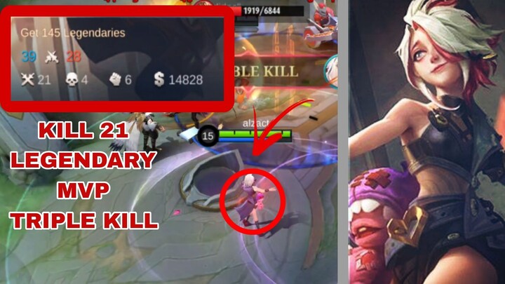 21 kills/ Legendary/ Triple Kill---MVP (Melissa-Mobile Legend)