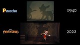 Pinocchio - Donkey transformation scene comparison 1940-2022