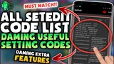 ALL SETEDIT CODE THAT YOU SHOULD TO TRY NOW!!