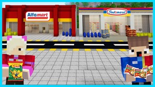 MIPAN & ZUZUZU BUAT INDOMARET DAN ALFAMART YANG PALING BESAR DI KOTA MINECRAFT! BISA JAJAN BANYAK