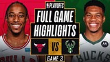 MILWAUKEE BUCKS vs CHICAGO BULLS | FULL GAME 3 HIGHLIGHTS | 2022 NBA Playoffs NBA 2K22