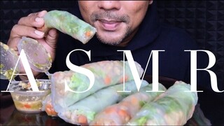 ASMR:Spring Rolls(EATING SOUNDS)|COCO SAMUI ASMR #ก๋วยเตี๋ยวลุยสวน