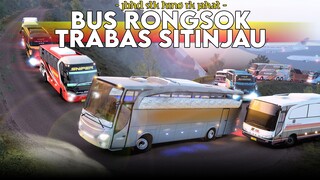 BUS RONGSOK MELIBAS KEMACETAN DI SITINJAU LAUIK