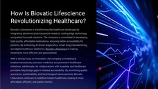 How Is Biovatic Lifescience Revolutionizing Healthcare?