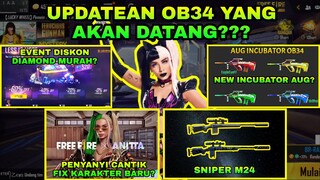 BOCORAN FREEFIRE❗️❗️❗️ UPDATEAN OB34 ADA CEWE CANTIK?😍 INCU AUG KAPAN RILIS YA...😭