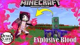 Nezuko's Blood Art Exploding/Pyrokinesis Power in Minecraft using Command Blocks