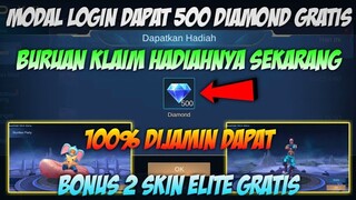 CARA MENDAPATKAN 500 DIAMOND & SKIN ELITE GRATIS MODAL LOGIN DI EVENT DIAMOND VAULT MLBB