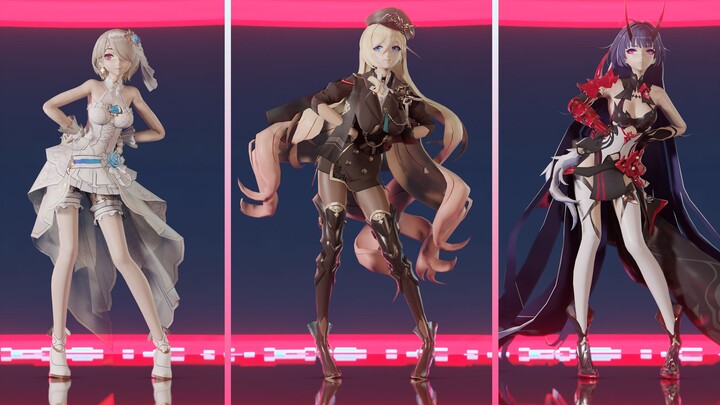 [Vertical screen version of Helltaker Shake] - Banya, Hanayuri Rita, and Yae Sakura appear and join