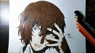 Speed Drawing Anime - Dazai Osamu (Bungou Stray Dogs)