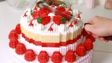 Serahkan semua suka dan duka pada kue krim stroberi! kue ganda! Double Happy【Lego Stop Motion Animat